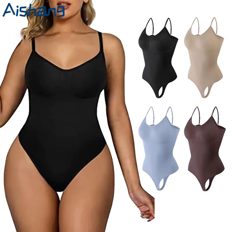Fajas Colombianas Thong Bodysuit Seamless Shapewear Women Waist Trainer Flat Belly Body Shaper Tummy Control Slimming Underwear