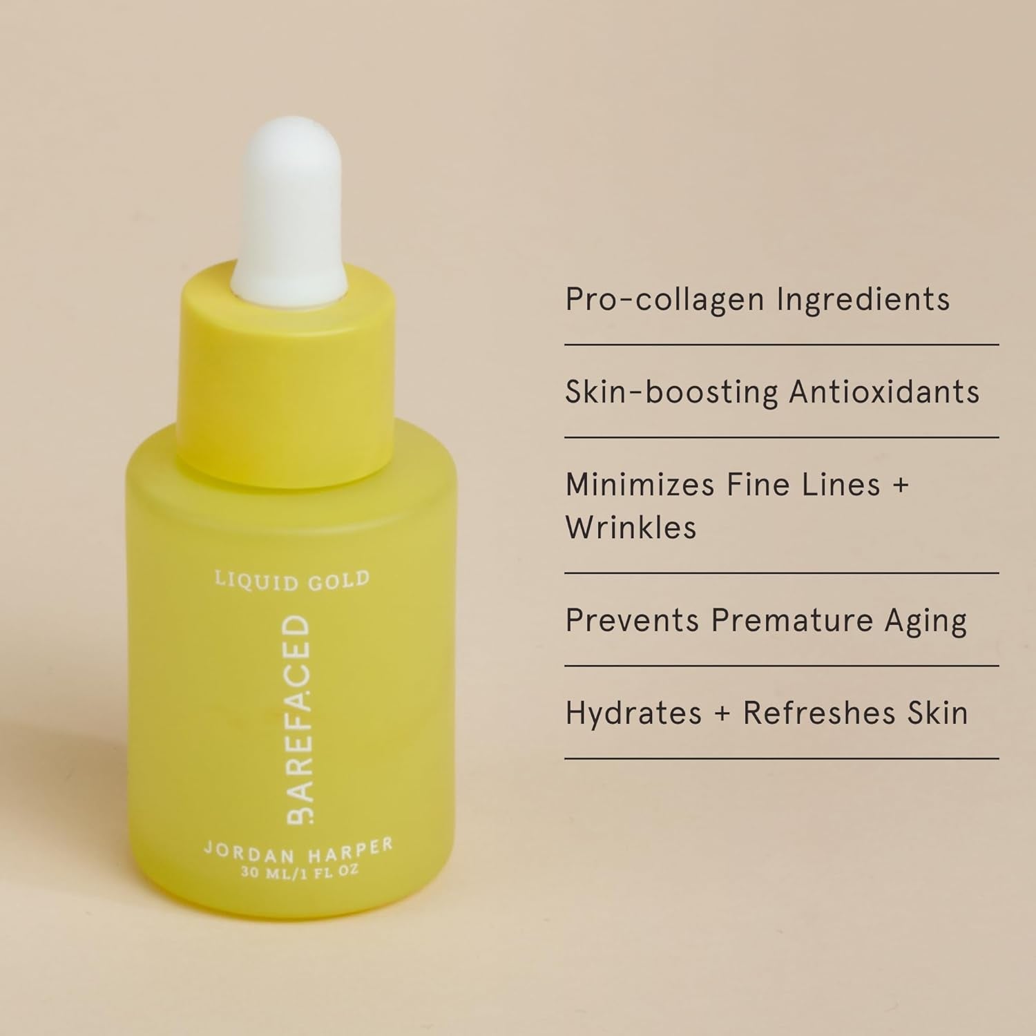 Liquid Gold 1 Fl Oz - 15% Vitamin C Serum with Hyaluronic Acid & Vitamin E for Anti-Aging, and Hydration, Antioxidant Formula, Reduces Dark Spots, Acne & Wrinkles
