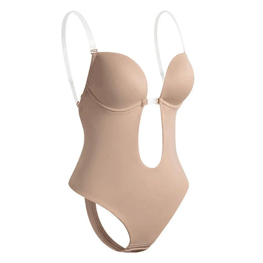 Women's Full Body Shaper Bra Backless Bodysuit with Thong Design - Invisible Tummy Control Shapewear Girdles for Slimming Effect
